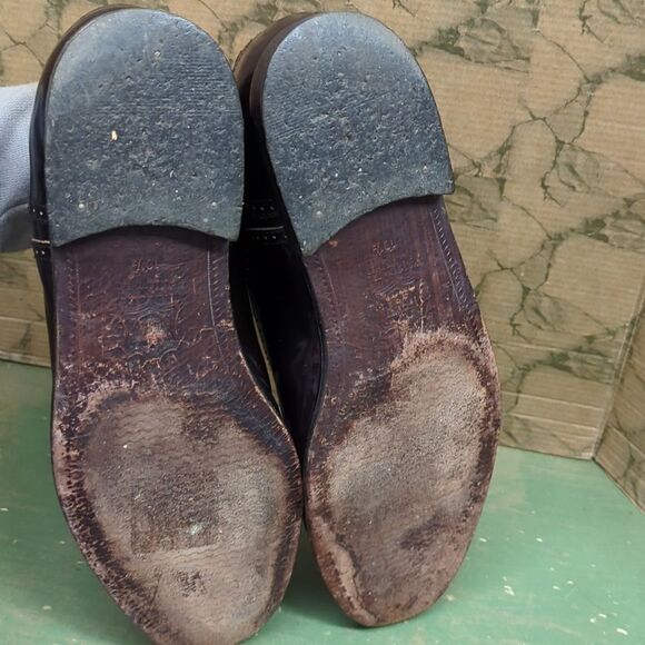 Mens Alfani (Italy) "Paul" Brown Leather Oxford Cap Round Toe Dress Shoes sz10.5 - Picture 8 of 10